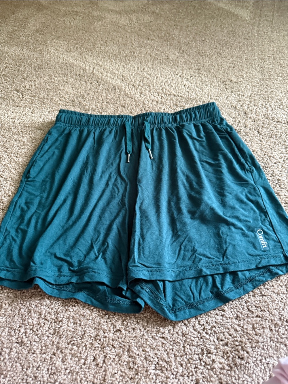 Comfort Teal Athletic Women's Shorts with Drawstring